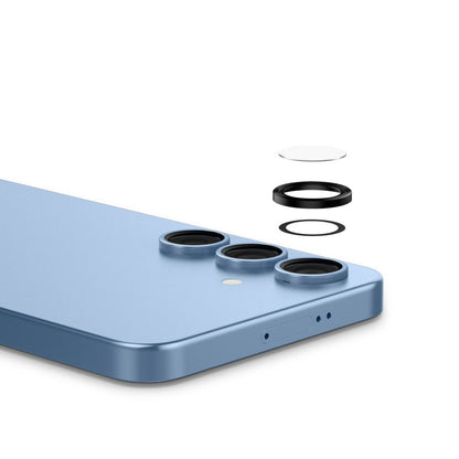Spigen GlastR EZ FIT Optik Pro HD Rear Camera Protector for Samsung Galaxy S25 S931, Tempered Glass, Set of 2 pieces, Black AGL09092