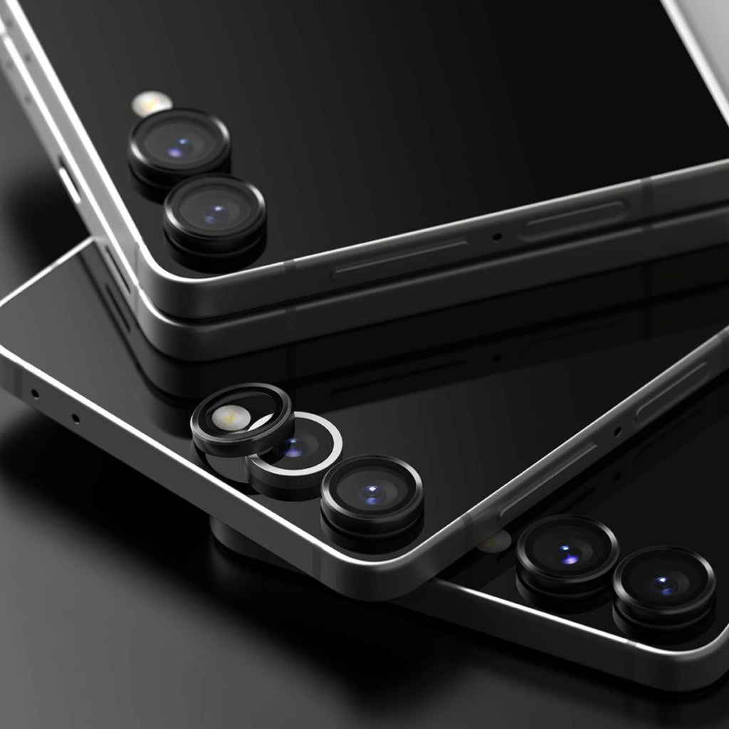 Ringke Rear Camera Protection Film for Samsung Galaxy Z Flip7 F766, Tempered Glass, Set of 2 Pieces, Black