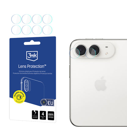 3MK Protection Rear Camera Protector for Apple iPhone Duo, Tempered Glass, Set of 4, Transparent