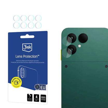 3MK Protection Rear Camera Protective Film for Fairphone 6, Tempered Glass, Set of 4 Pieces, Transparent