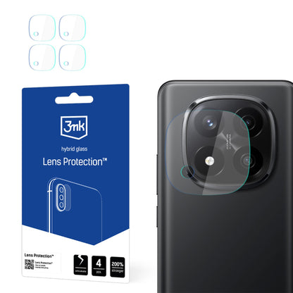 3MK Protection Rear Camera Protective Film for Xiaomi Redmi Note 14 Pro+ 5G, Flexible Glass, Set of 4 Pieces, Transparent