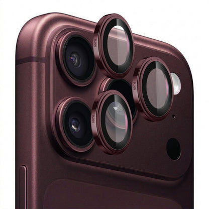 Blueo Sapphire Crystal Rear Camera Protector for Apple iPhone 18 Pro / 18 Pro Max, Tempered Glass, Burgundy