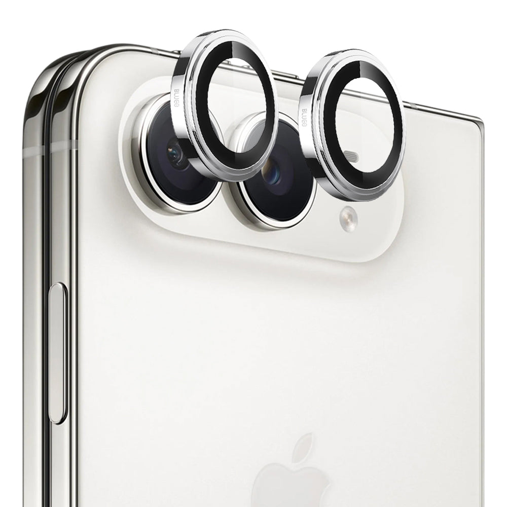 Blueo Sapphire Crystal Rear Camera Protector for Apple iPhone Duo, Tempered Glass, Silver