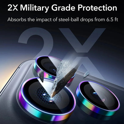 ESR Armorite Rear Camera Protection Film for Apple iPhone 17 Pro Max / 17 Pro / 16 Pro Max / 16 Pro, Tempered Glass, Multicolor