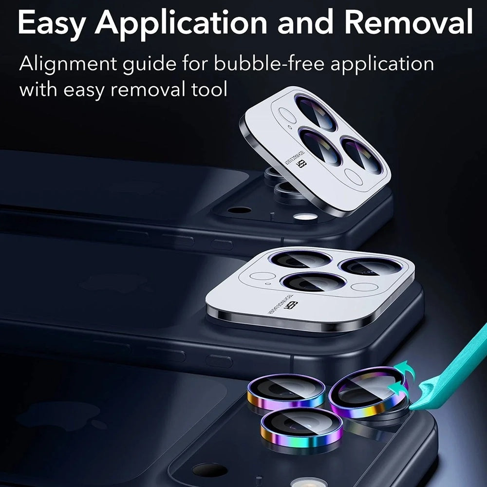 ESR Armorite Rear Camera Protection Film for Apple iPhone 17 Pro Max / 17 Pro / 16 Pro Max / 16 Pro, Tempered Glass, Multicolor