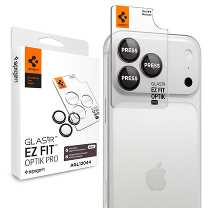 Spigen GlastR EZ FIT Optik Pro Rear Camera Protective Film for Apple iPhone 18 Pro / 18 Pro Max, Tempered Glass, Set of 2 pieces, Burgundy AGL12044