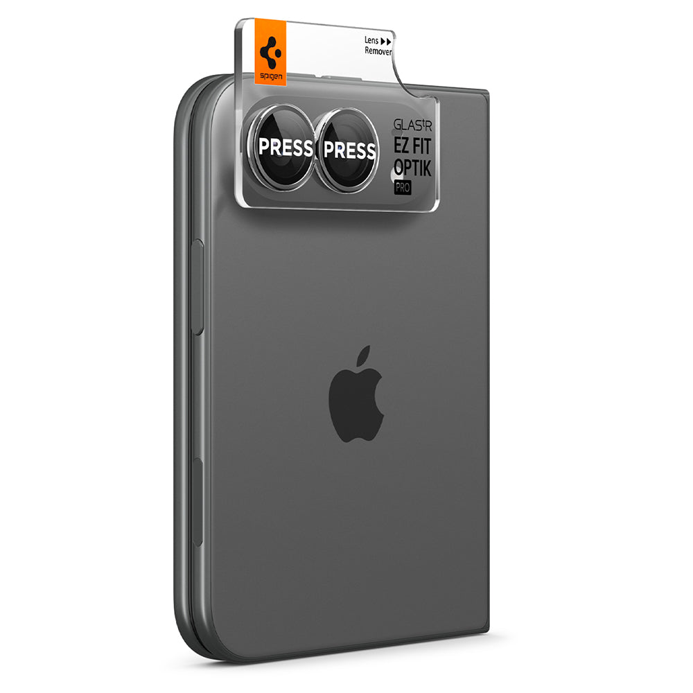 Spigen GlastR EZ FIT Optik Pro Rear Camera Protective Film for Apple iPhone Duo, Tempered Glass, Set of 2 pieces, Gray AGL12012