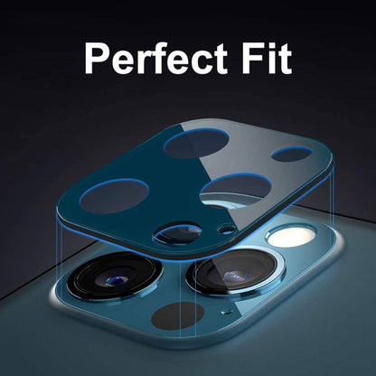 Techsuit Rear Camera Protective Film for Apple iPhone 12 Pro Max, Tempered Glass, Black