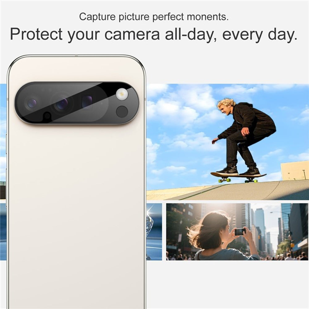 Techsuit Rear Camera Protective Film for Google Pixel 10 Pro XL, Tempered Glass, Black