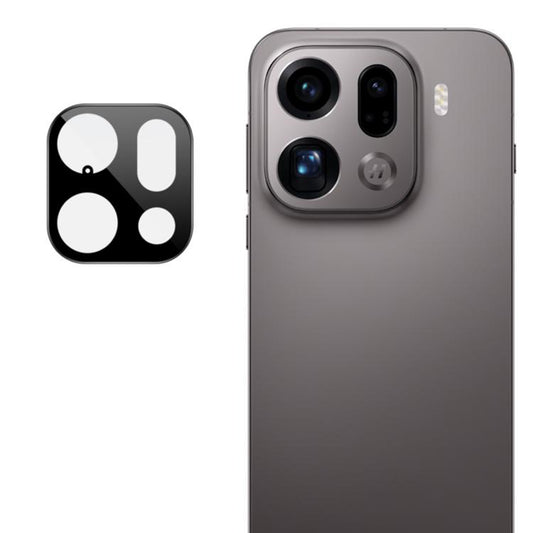 Techsuit Rear Camera Protection Film for Oppo Find X9 Pro, Tempered Glass, Black