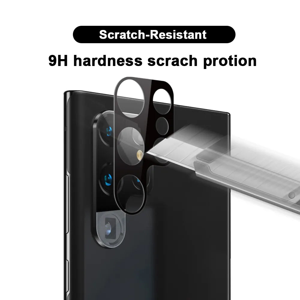 Techsuit Rear Camera Protective Film for Samsung Galaxy S23 Ultra S918, Tempered Glass, Black