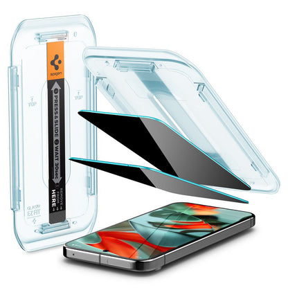 Spigen GlastR EZ FIT Privacy Screen Protector for Google Pixel 9 Pro XL, Tempered Glass, Full Glue, Set of 2 pieces AGL09313