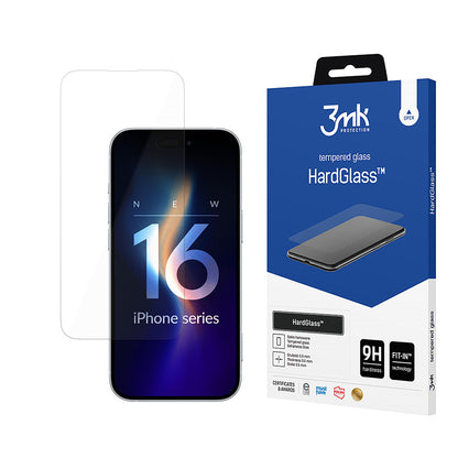 3MK HardGlass 2 Screen Protector for Apple iPhone 16 Pro Max, Tempered Glass, Full Glue