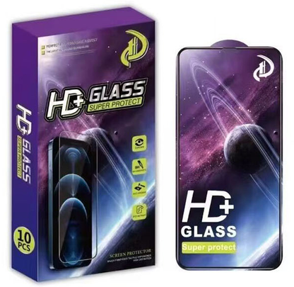 OEM Screen Protector Film for Apple iPhone 18 Pro Max / 17 Pro Max, Tempered Glass, Full Glue, Set of 10 pieces, 9D, Black