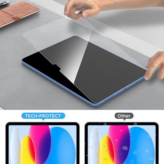 Tech-Protect FIT+ Screen Protector for Samsung Galaxy Tab S10 FE+, Tempered Glass, Full Glue, 2 Pieces Set, 2.5D