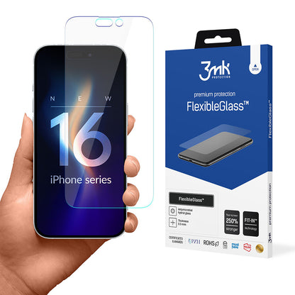 3MK FlexibleGlass Screen Protector for Apple iPhone 16 Pro, Flexible Glass, Full Glue