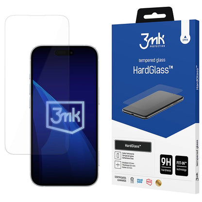 3MK HardGlass Screen Protector for Apple iPhone 18 Pro / 17 Pro / 17 / 16 Pro, Tempered Glass, Full Glue