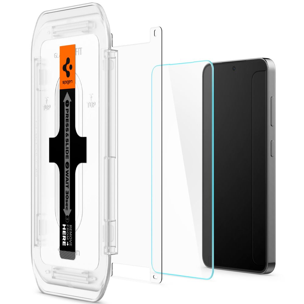 Spigen GlastR EZ FIT Screen Protector for Samsung Galaxy S25+ S936 / S24+ S926, Tempered Glass, Full Glue, Set of 2 pieces AGL07432