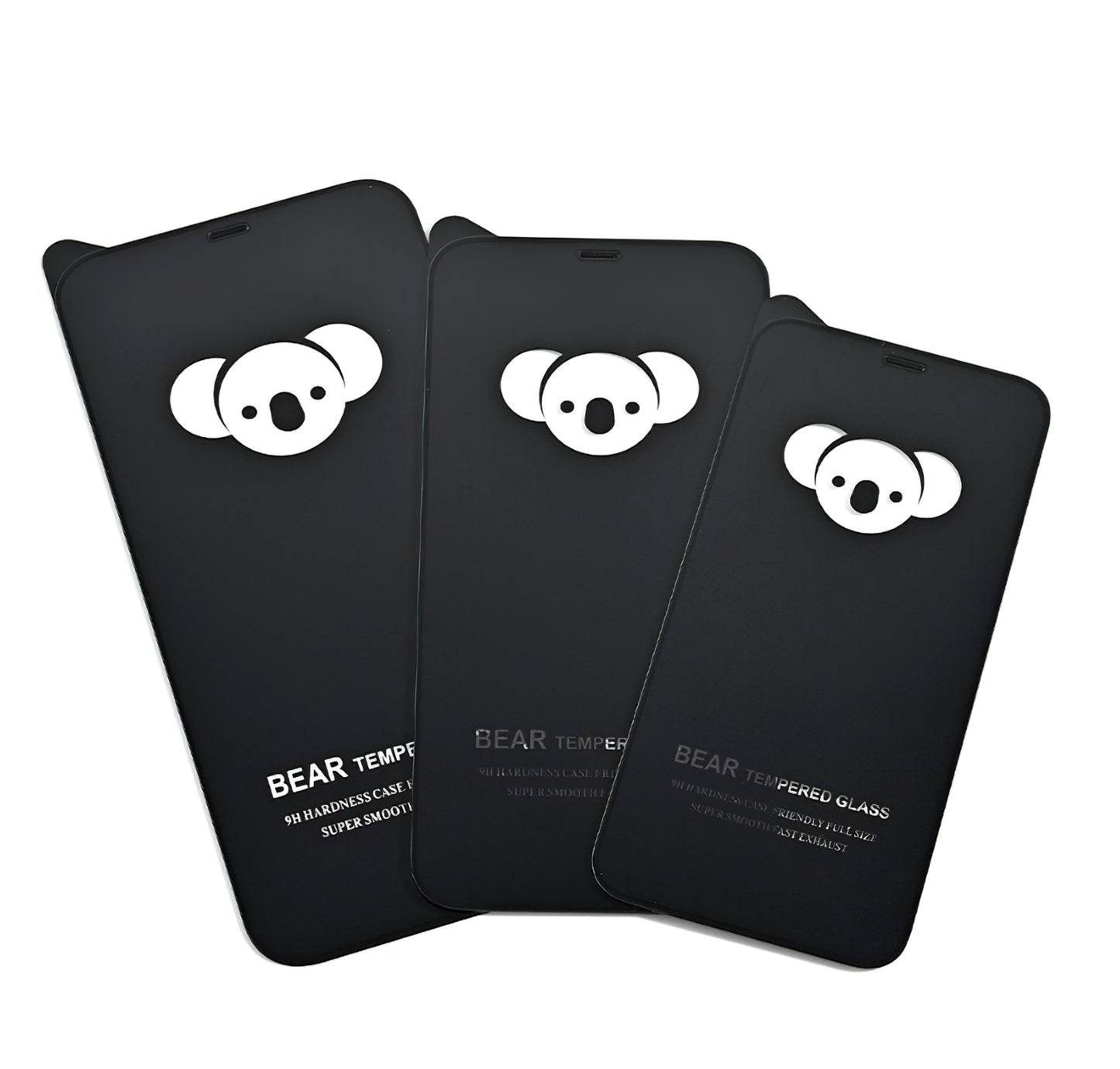 Bear HD Screen Protector Film for Apple iPhone 14 Pro, Tempered Glass, Full Glue, Black