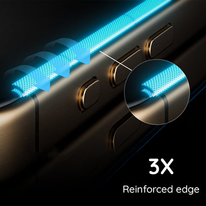 Anank 3X Reinforced Screen Protector for Apple iPhone 15 Pro, Tempered Glass, Full Glue, 2.5D, Black