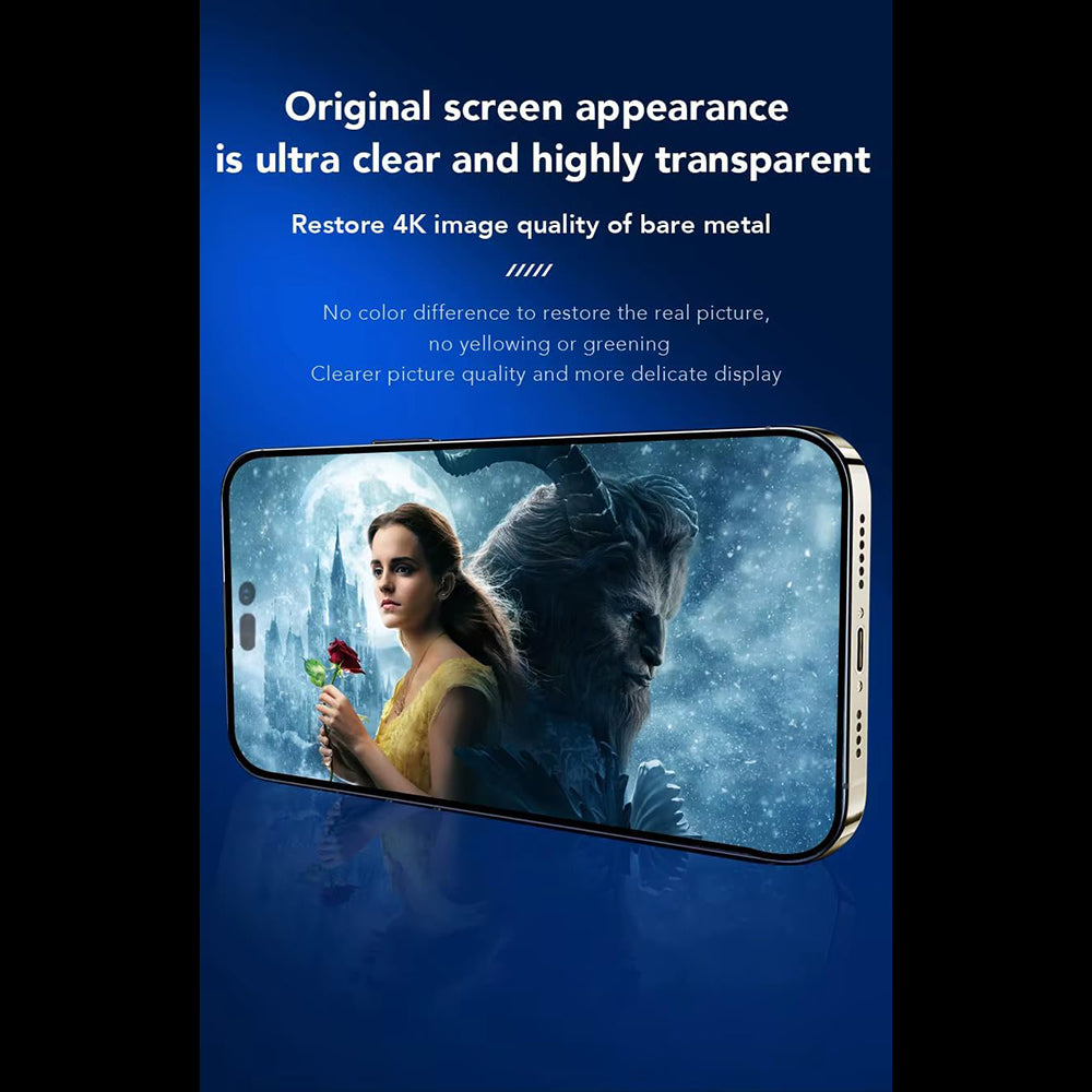 Anank 5X Reinforced CG Screen Protector for Apple iPhone 16 Pro Max, Tempered Glass, Full Glue, 2.5D, Black