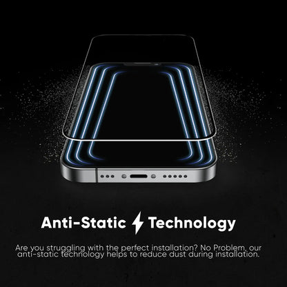 Anank 5X Reinforced Invisible Screen Protector for Apple iPhone 17 Pro, Tempered Glass, Full Glue, 3D, Black