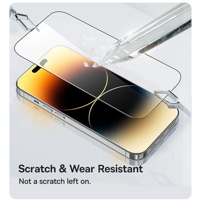 Anank 5X Reinforced Screen Protector for Apple iPhone 17, Tempered Glass, Full Glue, 2.5D, Black