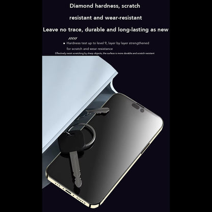 Anank Anti-Fingerprint Screen Protector Film for Apple iPhone 14 Pro Max, Tempered Glass, Full Glue, 2.5D, Black