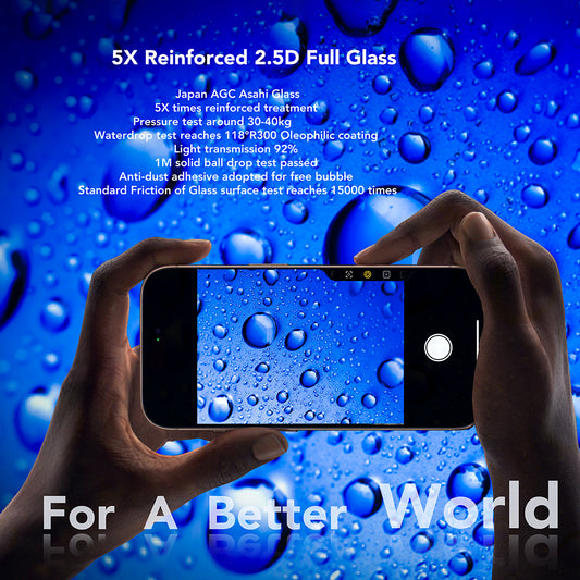 Anank Screen Protector for Apple iPhone 17, Tempered Glass, Full Glue, 2.5D, Black