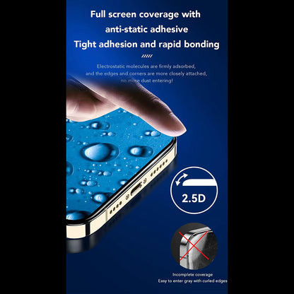 Anank Screen Protector for Apple iPhone 17, Tempered Glass, Full Glue, 2.5D, Black
