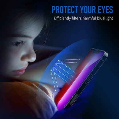 Anti Blue Light Anank 5X Reinforced Screen Protector for Apple iPhone 17 Pro Max, Tempered Glass, Full Glue, 2.5D, Black
