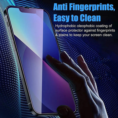 Anti Blue Light Anank 5X Reinforced Screen Protector for Apple iPhone 17 Pro Max, Tempered Glass, Full Glue, 2.5D, Black