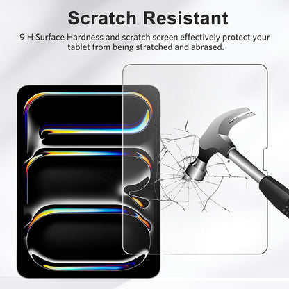 Blueo HD Screen Protector Film for Apple iPad Air 11 (2024), Tempered Glass, Full Glue