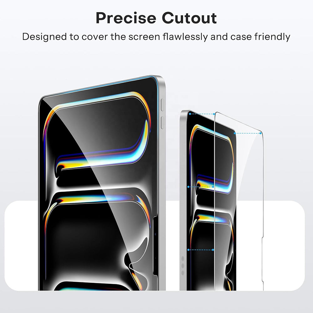 Blueo HD Screen Protector Film for Apple iPad Pro 13 (2024), Tempered Glass, Full Glue