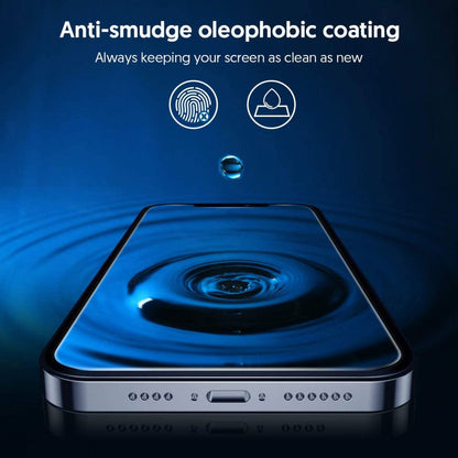 Blueo Silk HD Screen Protector Film for Apple iPhone XS Max, Tempered Glass, Full Glue, Set of 5 Pieces, 2.5D, Black