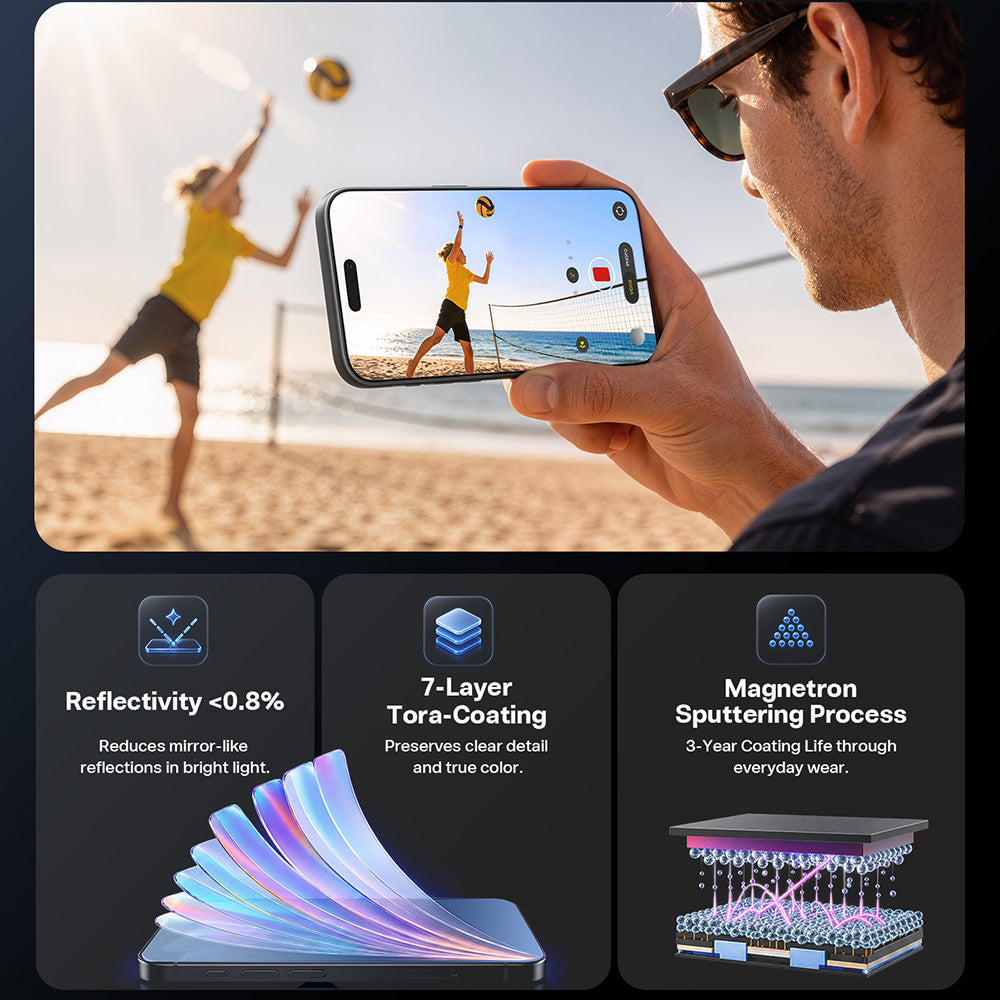 Torras OrigArmor Screen Protector for Apple iPhone 18 Pro Max / 17 Pro Max, Tempered Glass, Full Glue