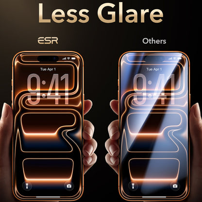 ESR Armorite Pro UltraFit Screen Protector for Apple iPhone 18 Pro / 17 Pro, Tempered Glass, Full Glue, Black