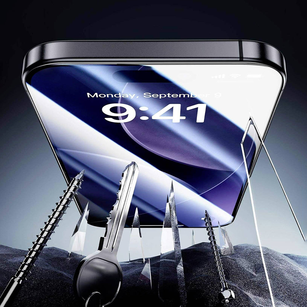ESR UltraFit Classic Screen Protector for Apple iPhone 18 Pro / 17 Pro, Tempered Glass, Full Glue, Set of 2 pieces, Black
