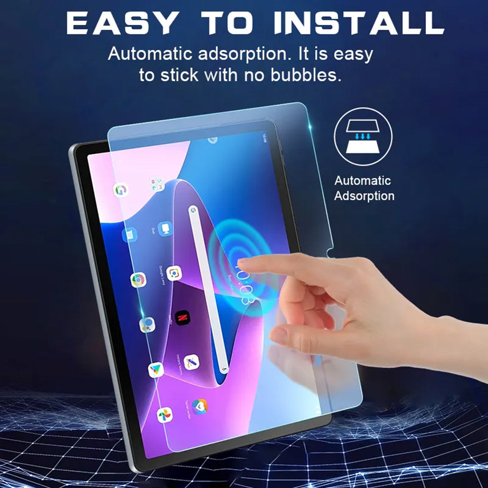 Lito Classic Screen Protector Film for Lenovo Tab M10 Plus (3rd Gen), Tempered Glass, Full Glue, 2.5D