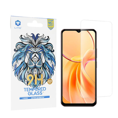 Lito Classic Screen Protector for vivo Y28s, Tempered Glass, Full Glue, 2.5D