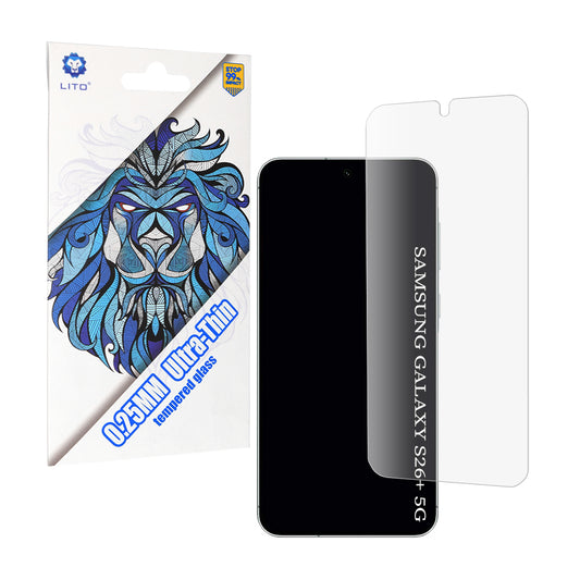 Lito Classic Ultra Thin Screen Protector for Samsung Galaxy S26 Plus, Tempered Glass, Full Glue, 2.5D