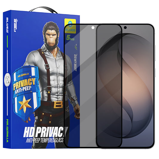 Blueo Anti-Peep Privacy Screen Protector for Samsung Galaxy S26 S942, Tempered Glass, Full Glue, Set of 5 Pieces