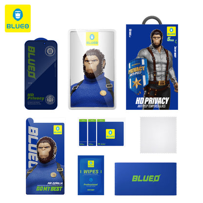 Blueo Anti-Peep Privacy Screen Protector for Samsung Galaxy S26 S942, Tempered Glass, Full Glue, Set of 5 Pieces