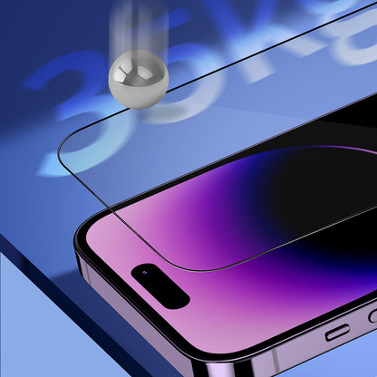 Privacy Screen Protector Blueo Sapphire Applicator Pro for Apple iPhone 17 Pro Max / 16 Pro Max, Tempered Glass, Full Glue