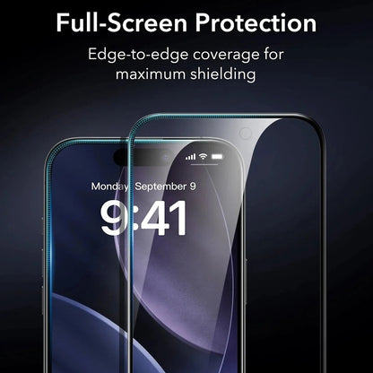Privacy Screen Protector ESR Armorite UltraFit for Apple iPhone 17, Tempered Glass, Full Glue, Set of 3 Pieces