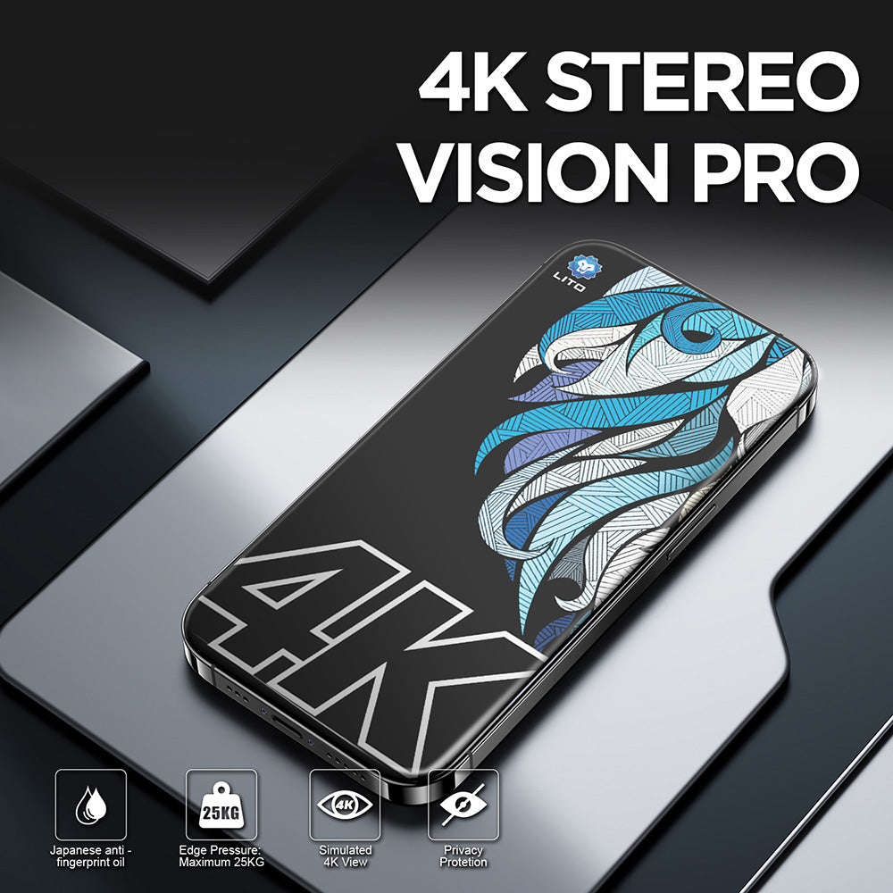 Privacy Screen Protector Lito D+ Max 4K for Apple iPhone 17 Pro Max, Tempered Glass, Full Glue