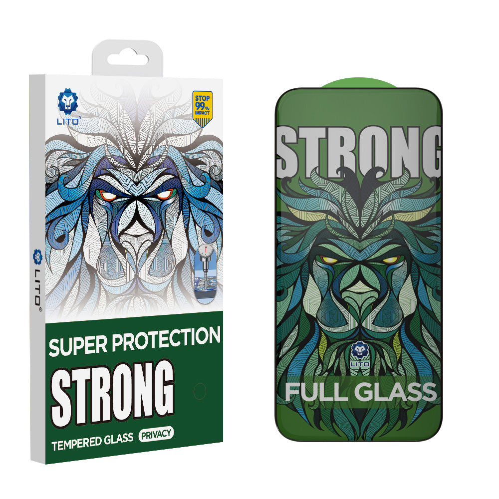 Privacy Screen Protector Lito D+ Max Strong for Apple iPhone 17 Pro, Tempered Glass, Full Glue
