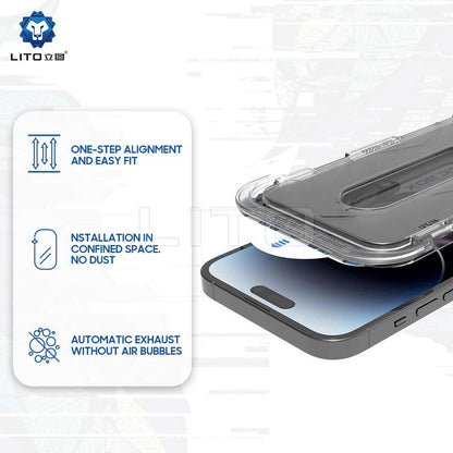 Privacy Screen Protector Lito Magic Glass Box D+ Tools for Apple iPhone 14 Pro Max, Tempered Glass, Full Glue