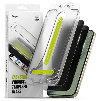 Privacy Screen Protector Ringke Easy Slide for Google Pixel 11 Pro XL / 10 Pro XL / 9 Pro XL, Tempered Glass, Full Glue, Set of 2 pieces