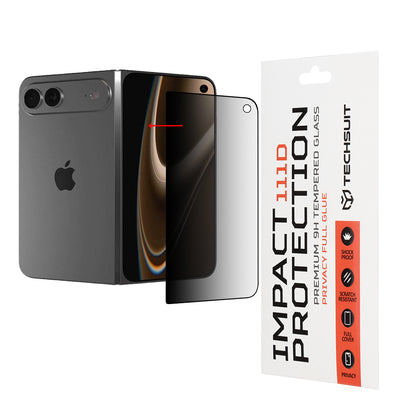 Privacy Techsuit Exterior Screen Protector for Apple iPhone Ultra, Tempered Glass, Full Glue, 111D